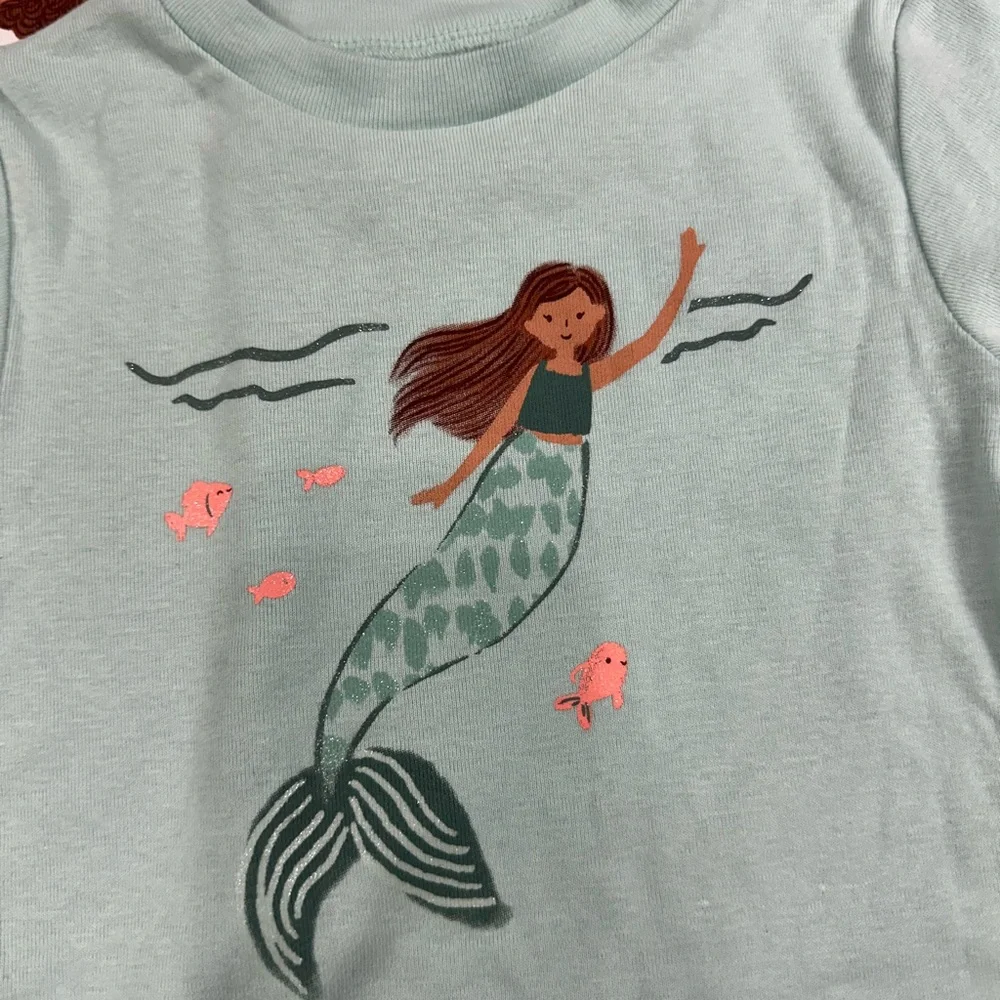 Carters Girls Mermaid PJ Top‎ Set